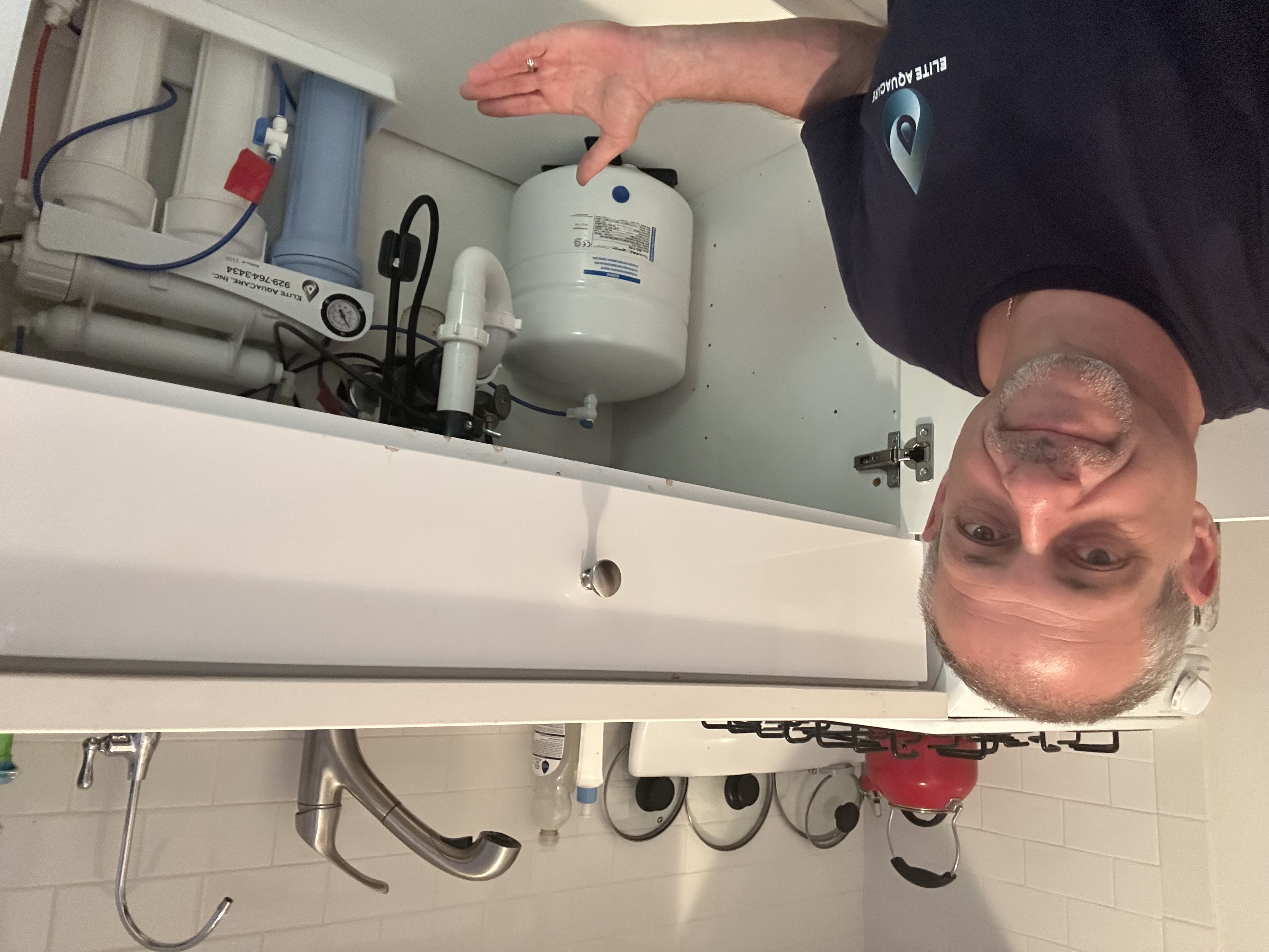Servicing a residential water softener